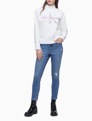 calvin klein mock neck sweatshirt