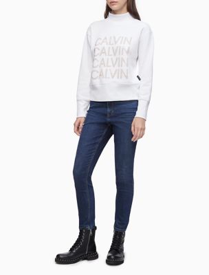 calvin klein mock neck sweatshirt