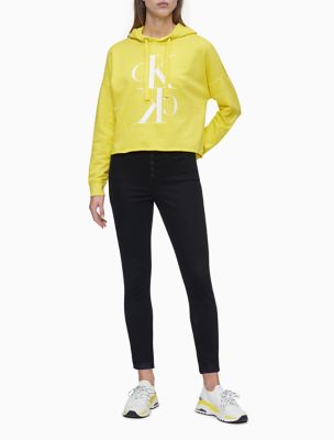 yellow calvin klein hoodie