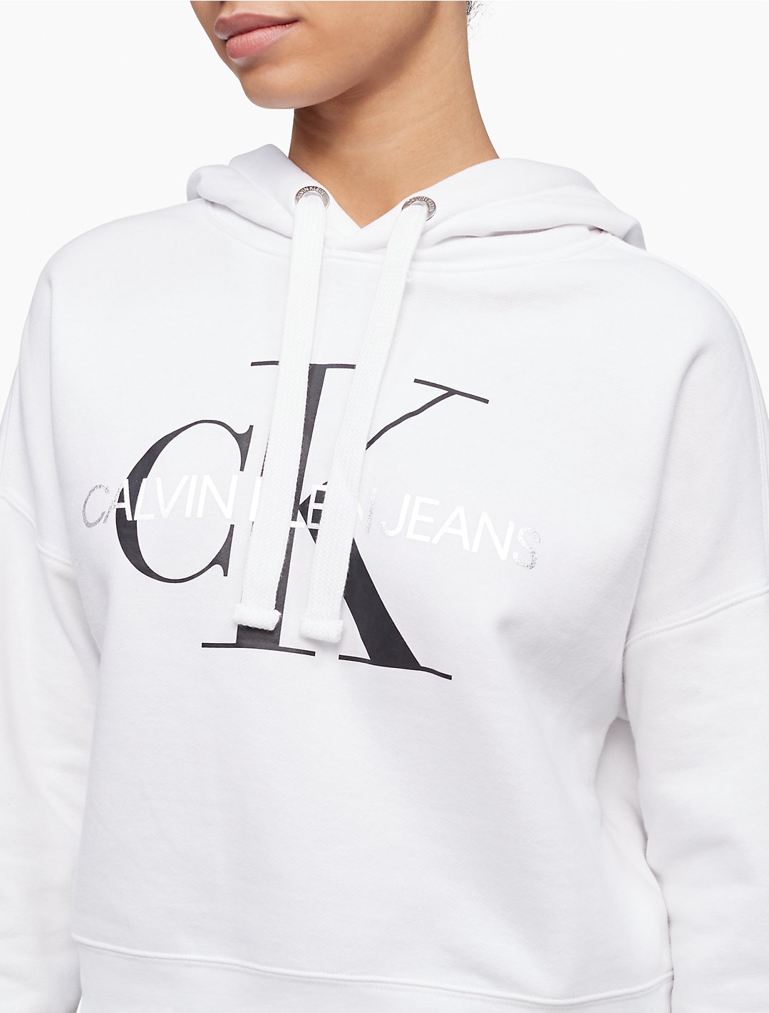 Monogram Logo Drawstring Hoodie | Calvin Klein® USA