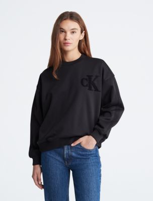 Chenille Monogram Logo Crewneck Sweatshirt | Calvin Klein® USA