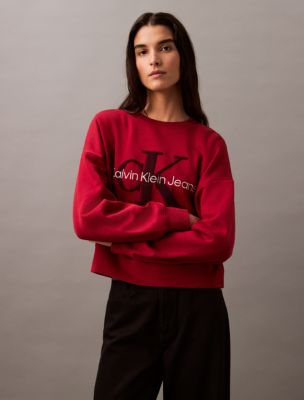 Calvin klein red hoodie on sale