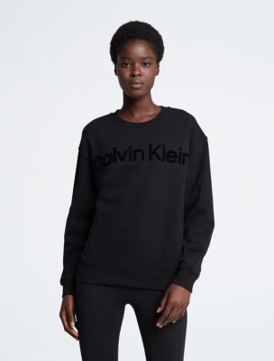 Calvin Klein Performance Logo Tape Hoodie in Grey