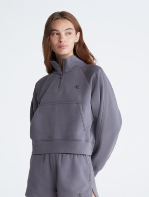 Archive Logo Fleece Quarter Zip Sweatshirt, Rabbit