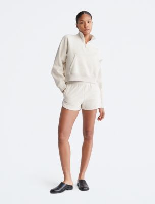 Calvin Klein Women's Ribbed Quarter-Zip Sweatshirt