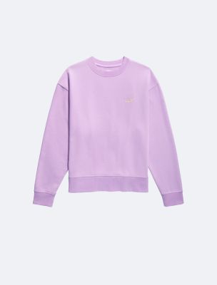 French Terry Crewneck Sweatshirt, Sheer Lilac