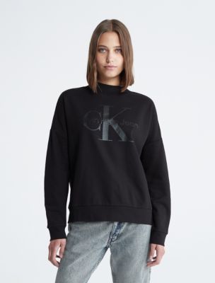 Monogram Logo Mock Neck Sweatshirt | USA Calvin Klein®