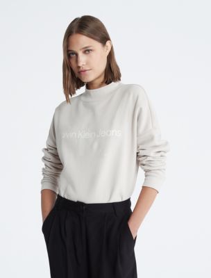 Monogram Logo Mock Neck Sweatshirt | Calvin Klein® USA