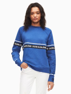 calvin klein logo tape sweatshirt