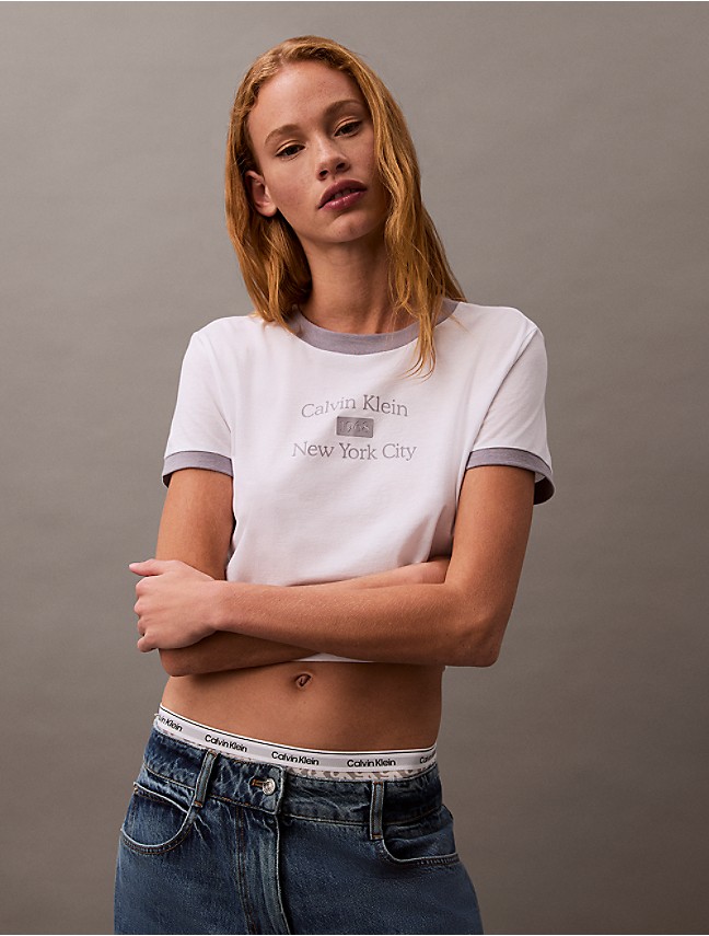 Girls Square Neck Baby Tee | Calvin Klein Girls Square Neck Baby Tee | Calvin Klein