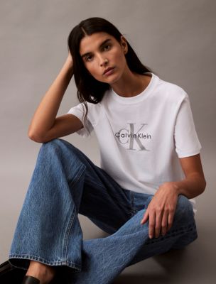 Embroidered Monogram Logo Tee | Calvin Klein