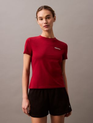 Calvin klein black and red t shirt online