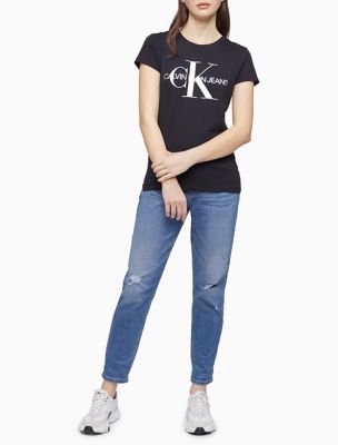 calvin klein monogram logo t shirt