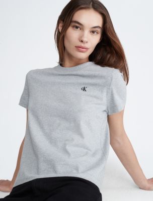 Calvin Klein womens Short Sleeve T-Shirt Monogram Logo Variety
