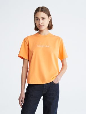 Standard Logo Boxy Fit Crewneck T-Shirt, Bird of Paradise