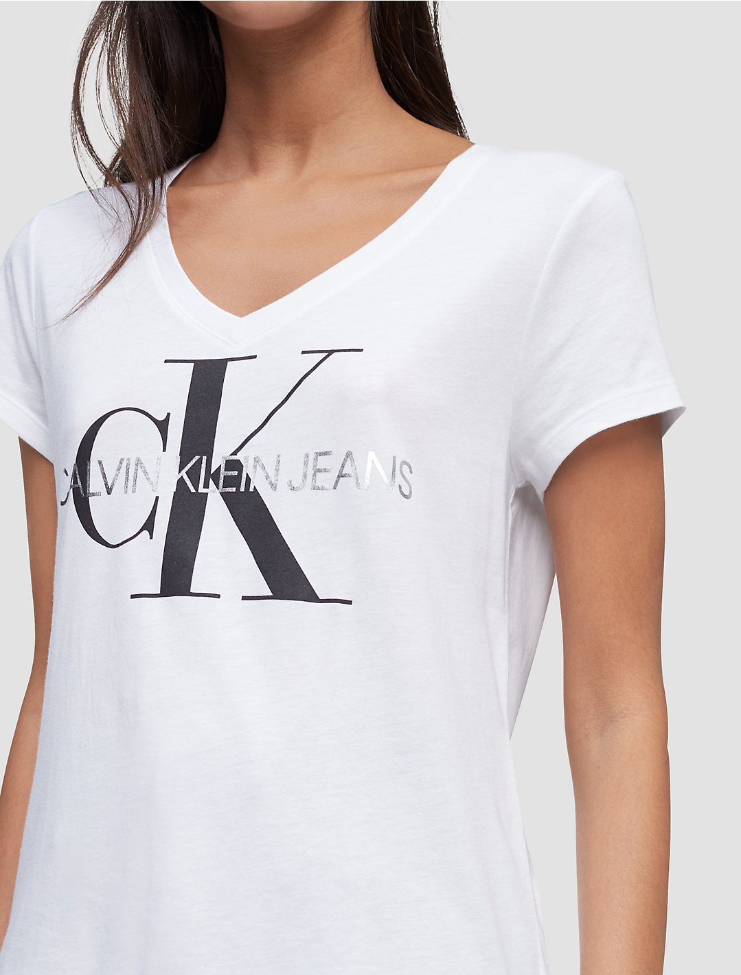 Monogram V-Neck T-Shirt | Calvin Klein