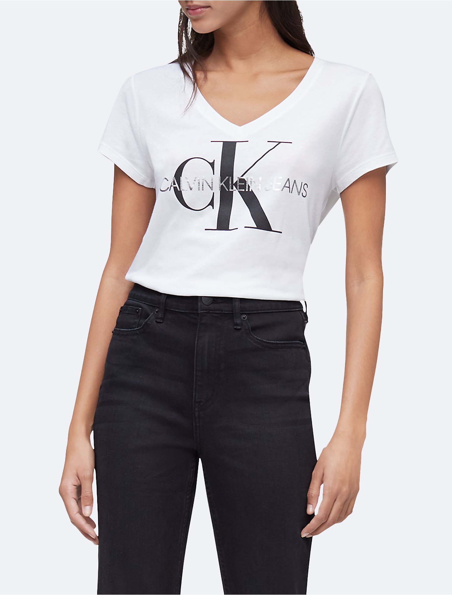 Monogram Logo V-Neck T-Shirt | Calvin Klein® USA