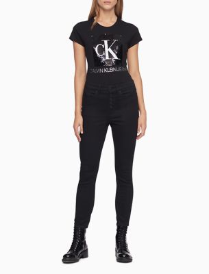 calvin klein monogram logo t shirt