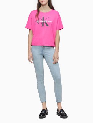 calvin klein crop tshirt