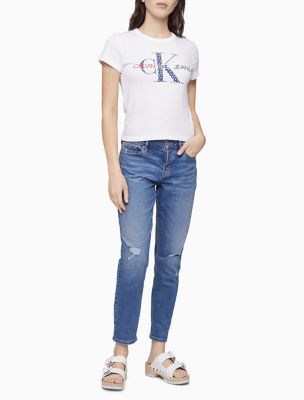 Image of Americana Monogram Logo Crewneck T-Shirt