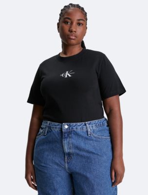 Plus Size Monogram T-Shirt | Klein® Logo Fit Calvin USA Slim