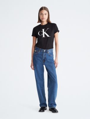 Monogram Logo Crewneck Klein® T-Shirt USA Calvin 