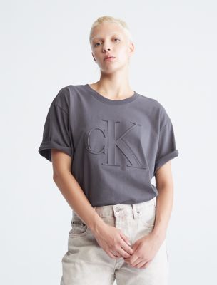Embossed Logo Oversized T-Shirt, Forged Iron