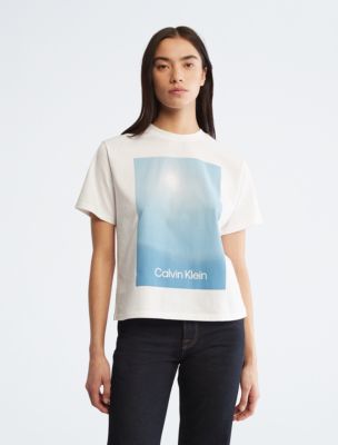 Calvin Klein Jeans COLOR OFF PLACED MONOGRAM - Sweatshirt - bright white/ white 