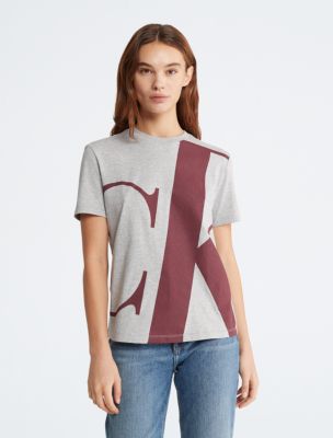 Calvin Klein Men's Monogram Logo Crewneck T-Shirt, Black Beauty, X