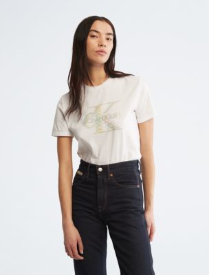 Calvin klein reverse logo best sale t shirt