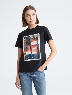 Layered City Graphic Crewneck T Shirt   Calvin Klein® USA