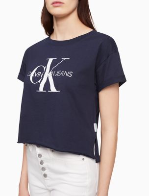 Metallic Monogram Logo Boxy T-Shirt 
