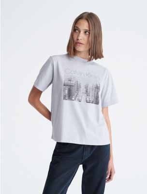 Calvin Klein Jeans Women's Cotton Park Slope Embroidered Graphic T-Shirt