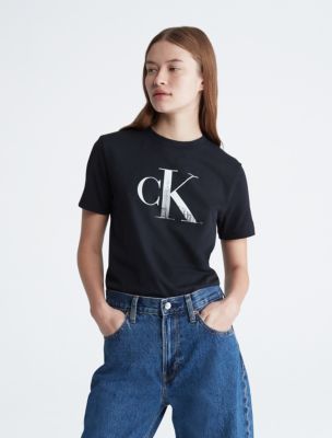 Calvin Klein T-Shirt Men Cityscape Graphic Monogram (Brilliant White)