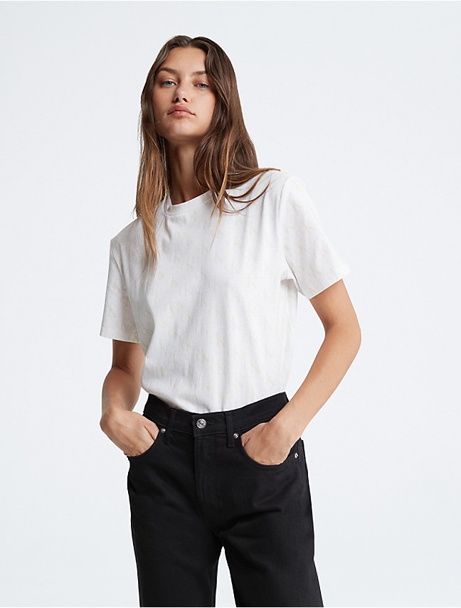 Calvin Klein Women's Short Sleeve Midi Essential Logo T-Shirt