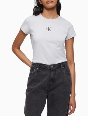 white calvin klein womens t shirt