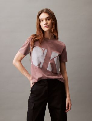 Relaxed Slant Monogram Logo Graphic T-Shirt, Capri Rose #1