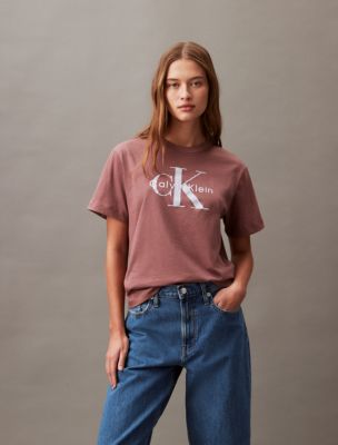 Monogram Logo Graphic Boxy Crewneck T-Shirt, Capri Rose