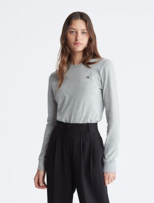 Calvin klein long sleeve t shirt women's deals