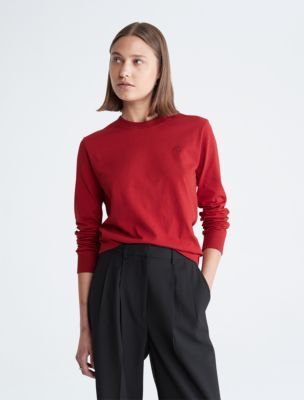 Archive Logo Long Sleeve T-Shirt, Sun Dried Tomato