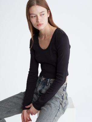 Calvin Klein Womens Ribbed Crop Top : : Clothing, Shoes &  Accessories