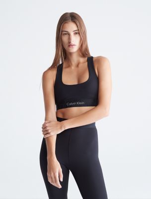 logo-embossed sports bra, Calvin Klein