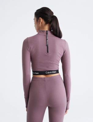 Calvin Klein Performance Women's Carbonite Print Crop Tight - Pink