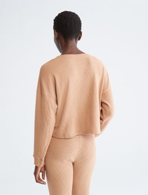 Performance Ribbed Open V-Neck Pullover Sweater | Calvin Klein® USA