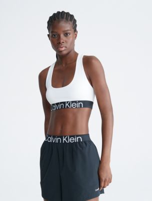 Calvin Klein Women's Medium Impact Reversible Sports Bra, Black at