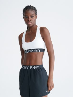 CALVIN KLEIN Reversible Medium Impact Sports Bra in GUNMETAL