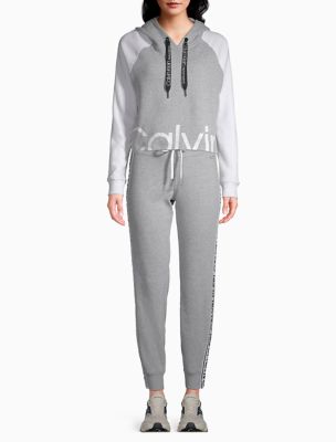 calvin klein performance cropped hoodie