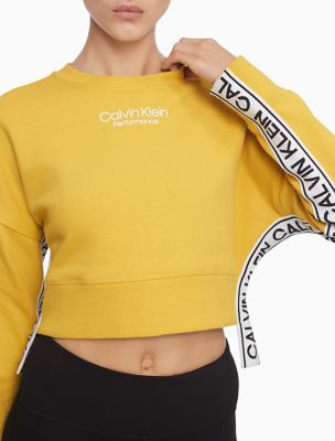 calvin klein performance cropped hoodie