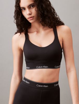 Calvin Klein Graphic Black Sports Bra Size L - 69% off