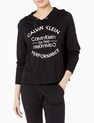 calvin klein performance logo hoodie dress